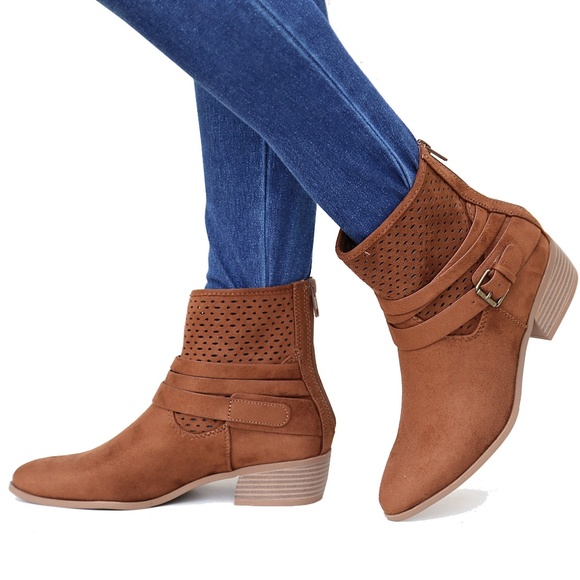 Low Heel Ankle Boots Booties | Poshmark